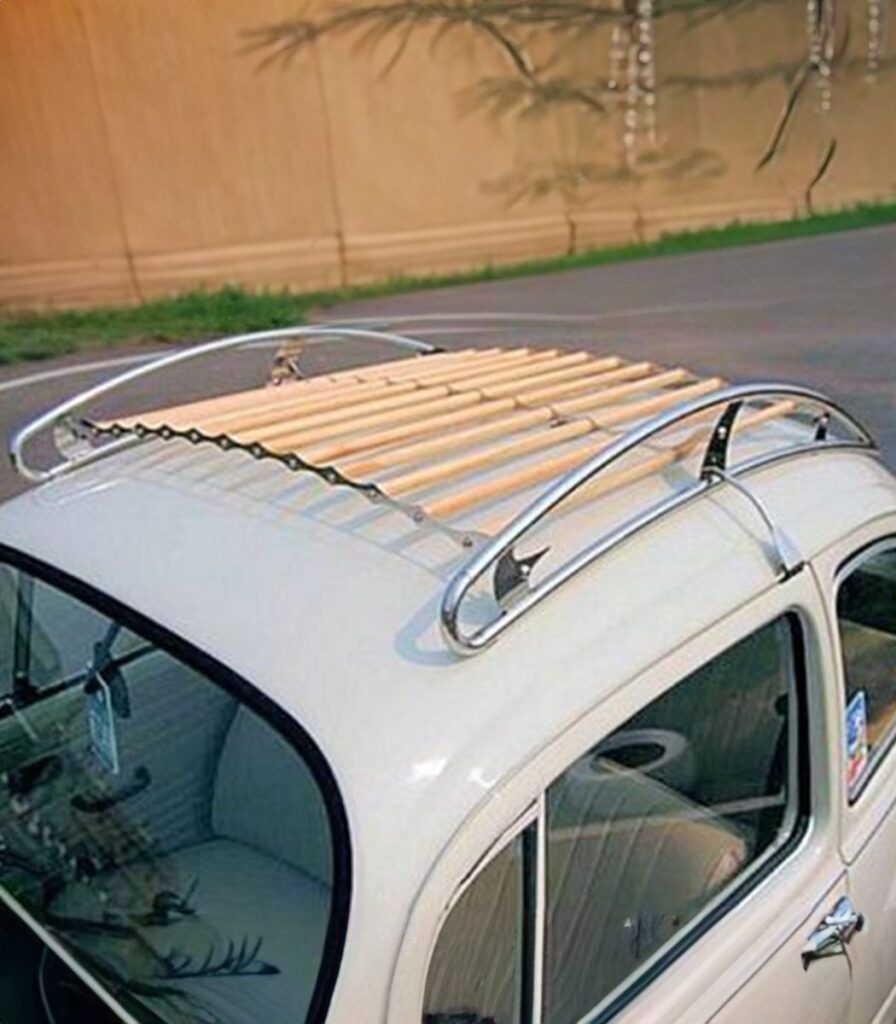 Classic wooden roof rack for VW Beetle