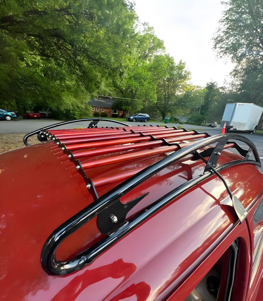 Volkswagen Beetle Roof Rack with Red Slats