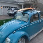 Volkswagen Beetle Roof Rack with Surfboard